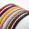 Women's Korean Style Candy Color Knotted Braided Leather Belt with Clip Buckle