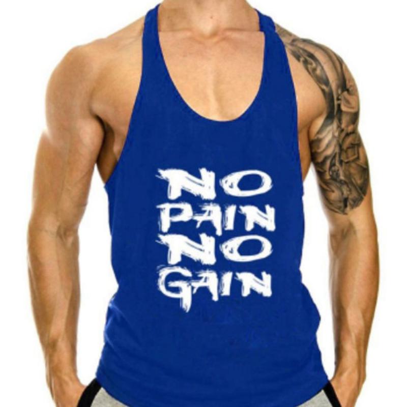 Tank Top Summer Y Back Gym Stringer Tank Top Men Cotton Clothing Bodybuilding Sleeveless Shirt Fitness Vest Muscle Singlets Workout Tank