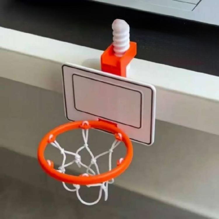 Desktop Basketball Game Toy Kids Adult Compact Basketball Game Family Interactive Toy for Desktop No Drill Installation