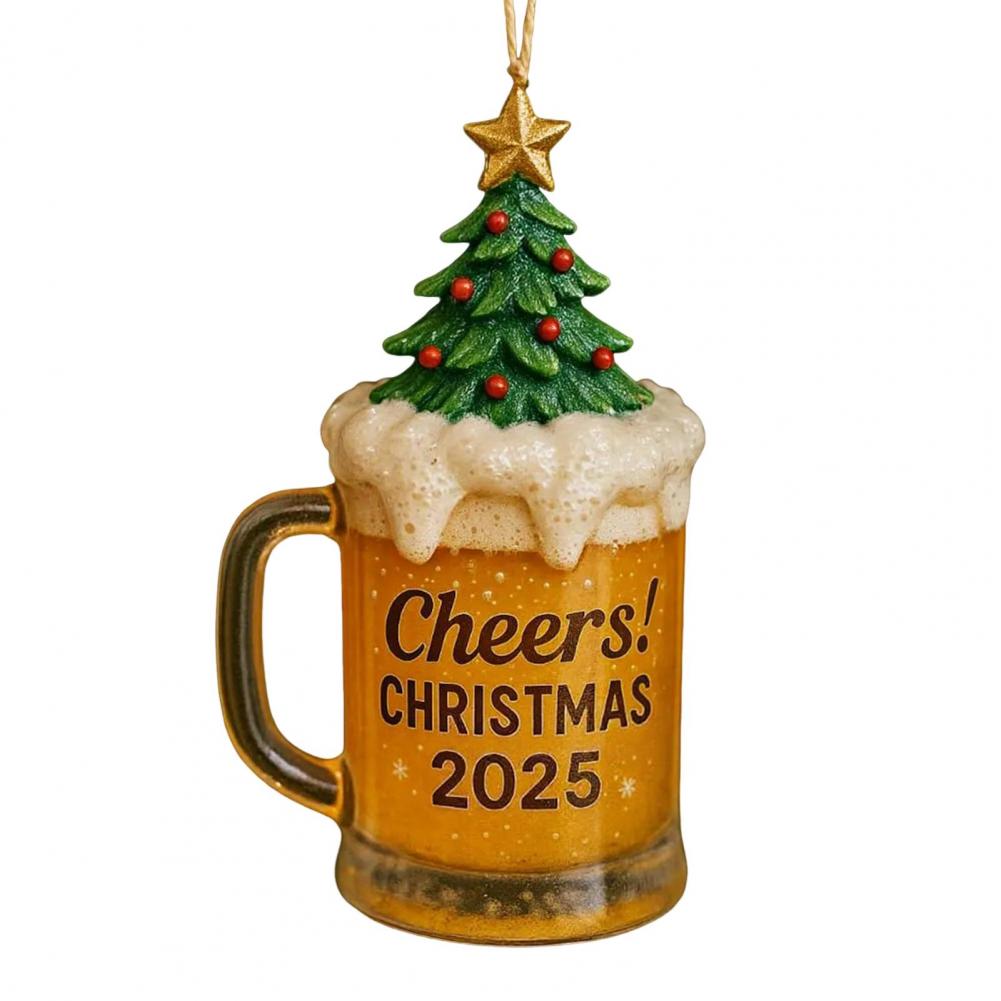 

Christmas Ornament Drink Cup Hanging Charm Personalized Holiday Lanyard Decorations for Family Friends