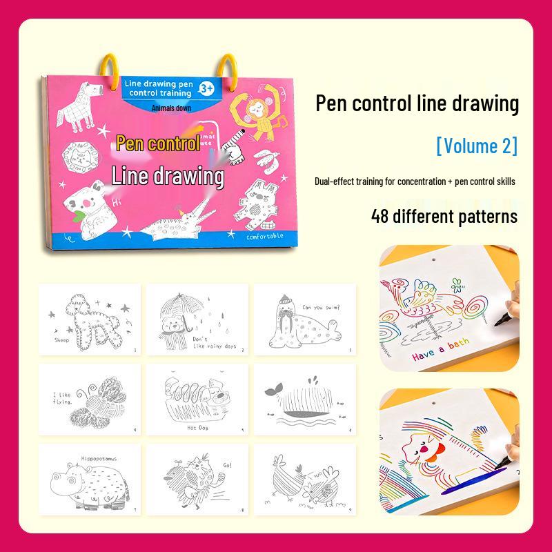 Kids Pen Control Training & Coloring Book: Line Tracing for Early Education