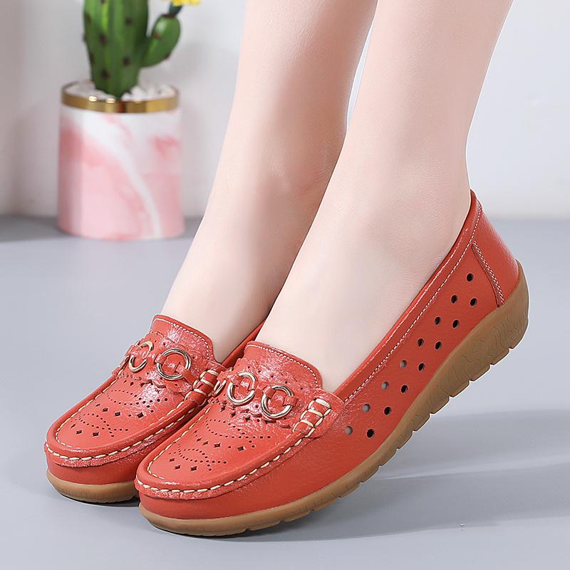 Women's Hollow Out Design Flat Shoes, Casual & Breathable Slip On Shoes, Women's Comfortable Shoes