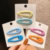 Colorful Teardrop Oval Hair Clips for Women - Stylish Side Bangs & Wavy Hair Accessories