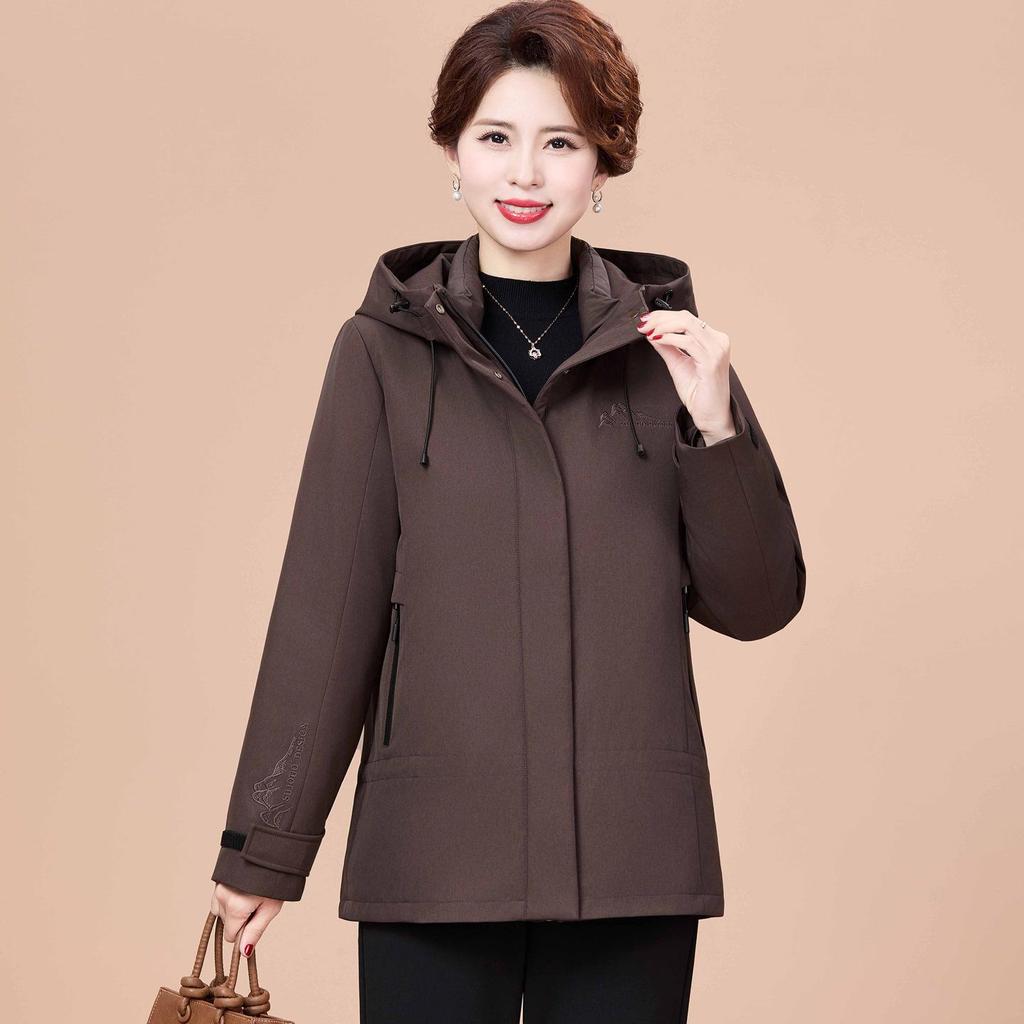 Women's Mid-Length Winter Jacket with Detachable Liner - Thickened, Warm Down Coat for Middle-Aged and Elderly