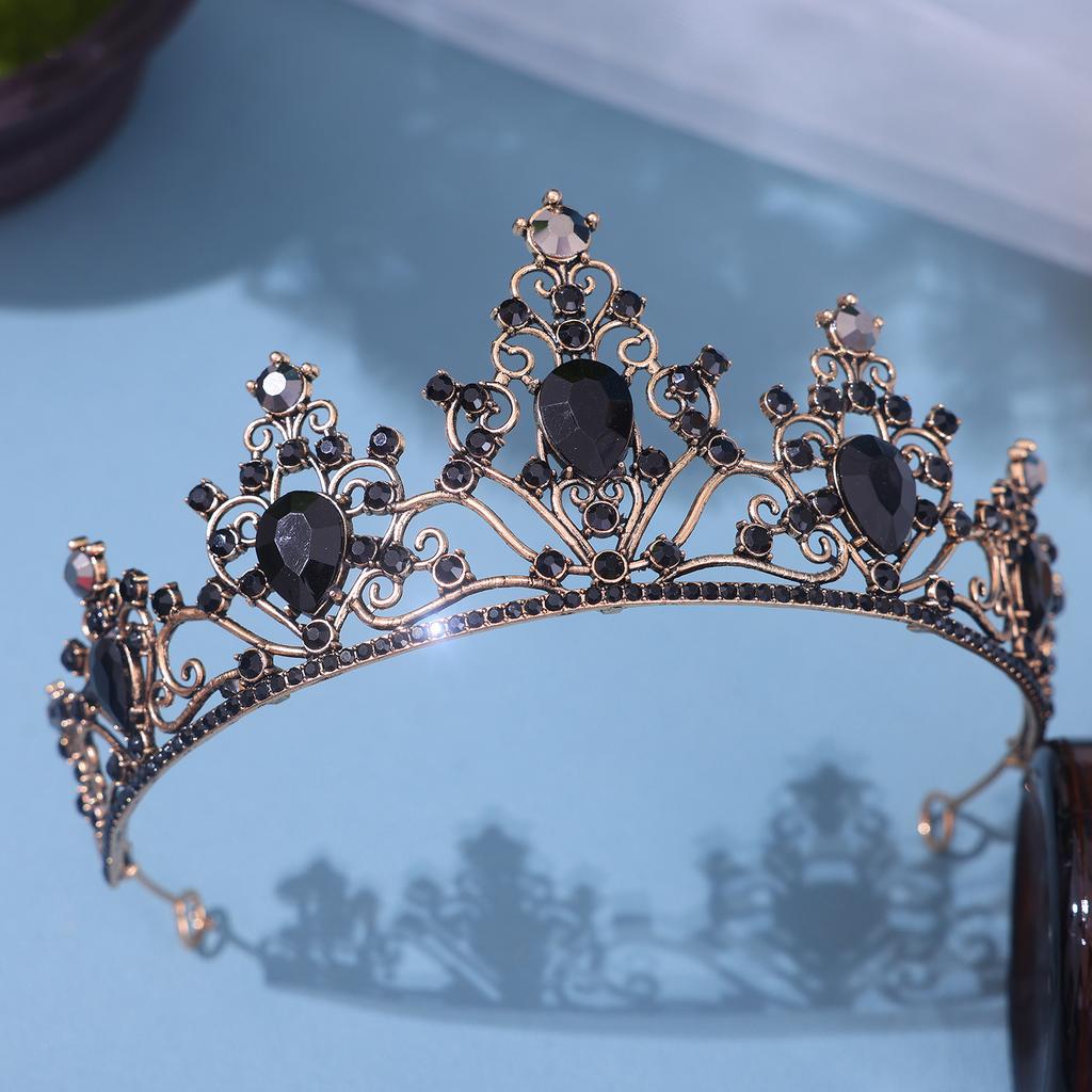 European Style Bride's Water Diamond Tiara Hair Accessory Wedding Dress and Evening Gown Accessories Princess Studio Hair Crown Style Tiara