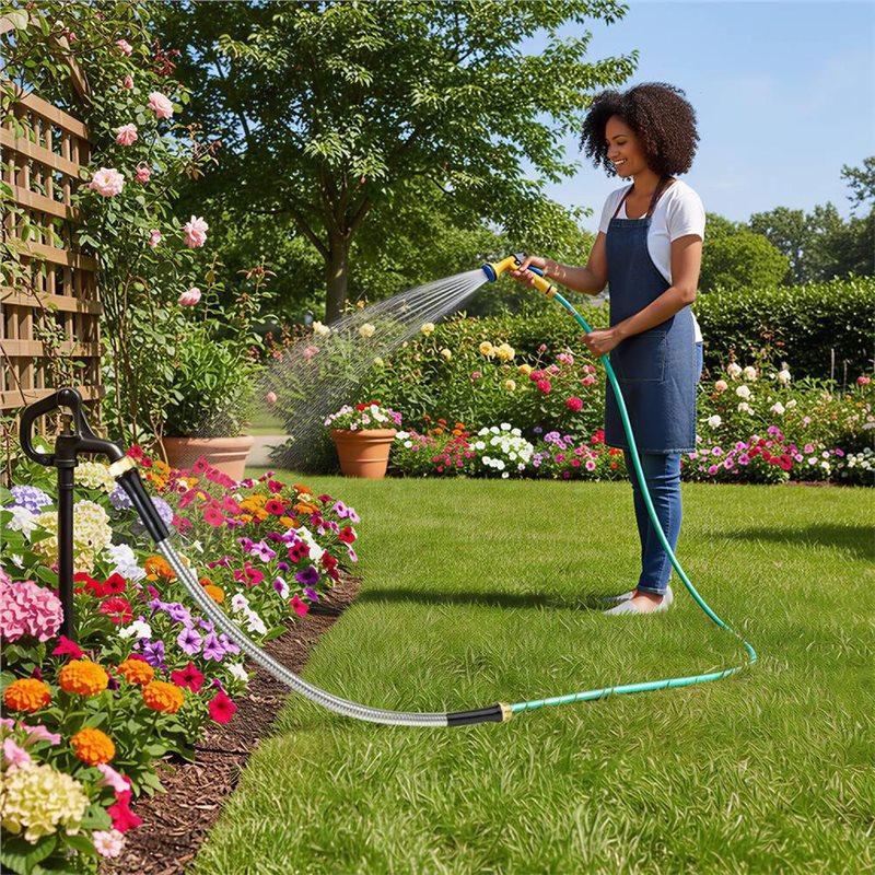 Short Garden For Hose 3Ft X 5/8", Stainless Steel Metal For Hose Reel Faucet, Leader For Hose