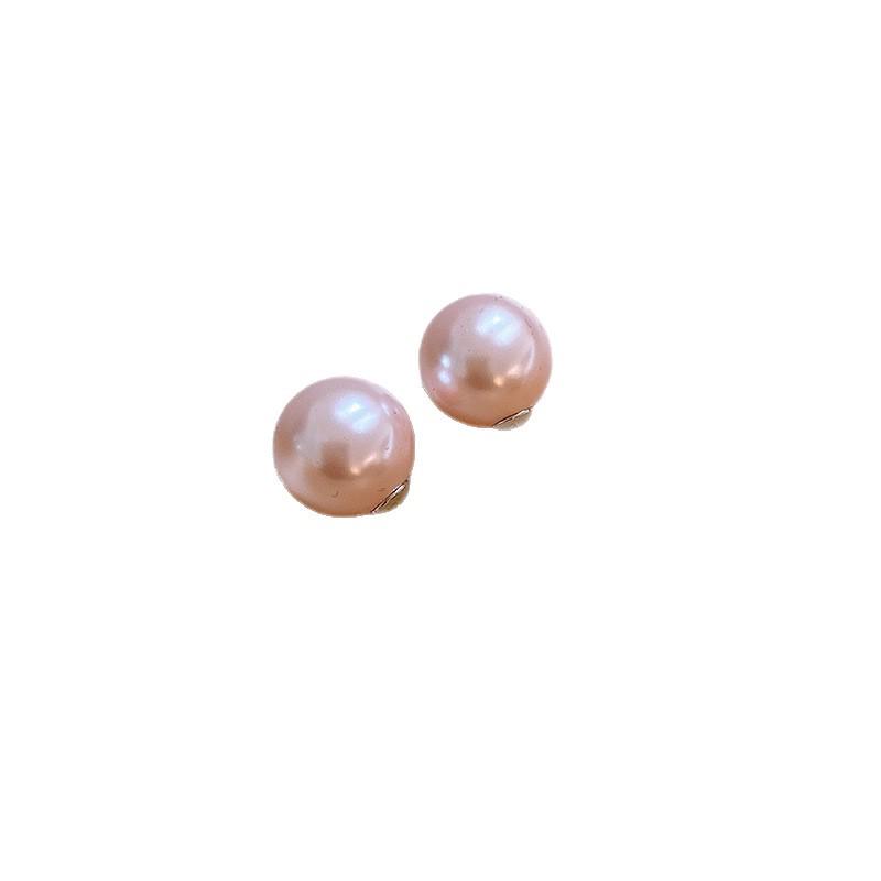 Korean Style Silver Needle Round Pearl Earrings - Sweet, Simple, and Versatile Stud Accessories for Women