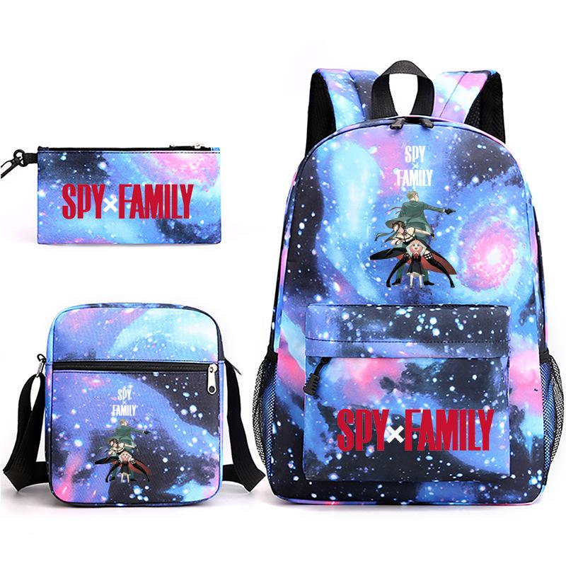 

Spy Play House, Animation Periphery Backpack Student Schoolbag Satchel Pencil Case Three-Piece Set Three piece set