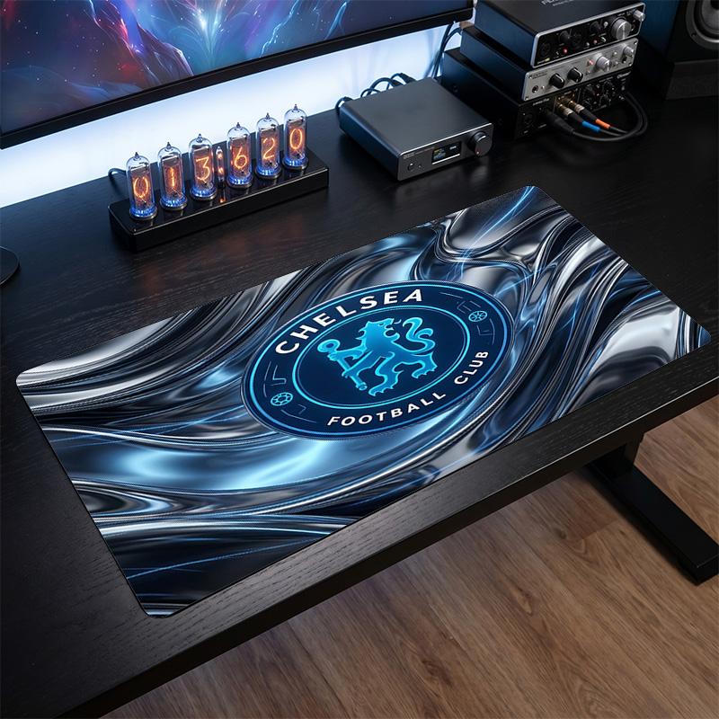 Tappetino per Mouse Grande Stampato Chelsea FC, Tappetino da Scrivania Gaming Morbido in Gomma Antiscivolo per Decorazione Ufficio Laptop Computer