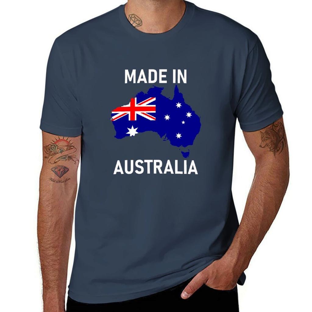 Made In Australia Tshirt Trendy Print Short Sleeve Tshirt