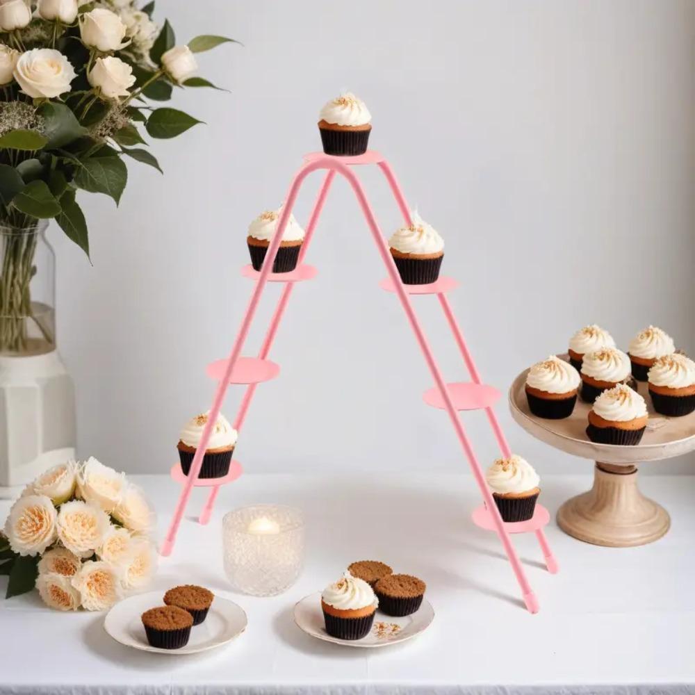 Iron Art Dessert Display Rack Pink/white European Style Figure Display Stand Garage Kits Storage Rack