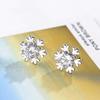 S925 Sterling Silver Snowflake Stud Earrings - Cute Christmas Gift Women's Jewelry