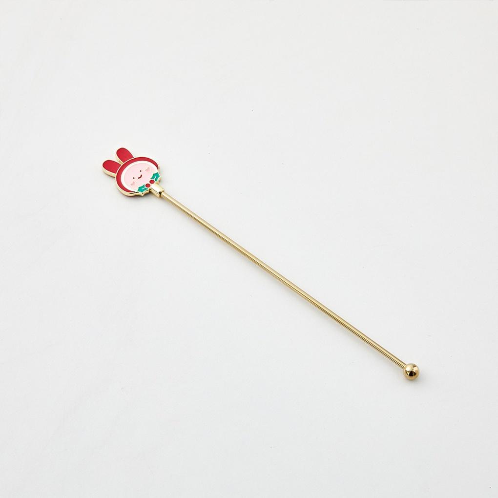 Christmas Holly Jolly Scrabbit Stainless Steel Muddler_KT9123007