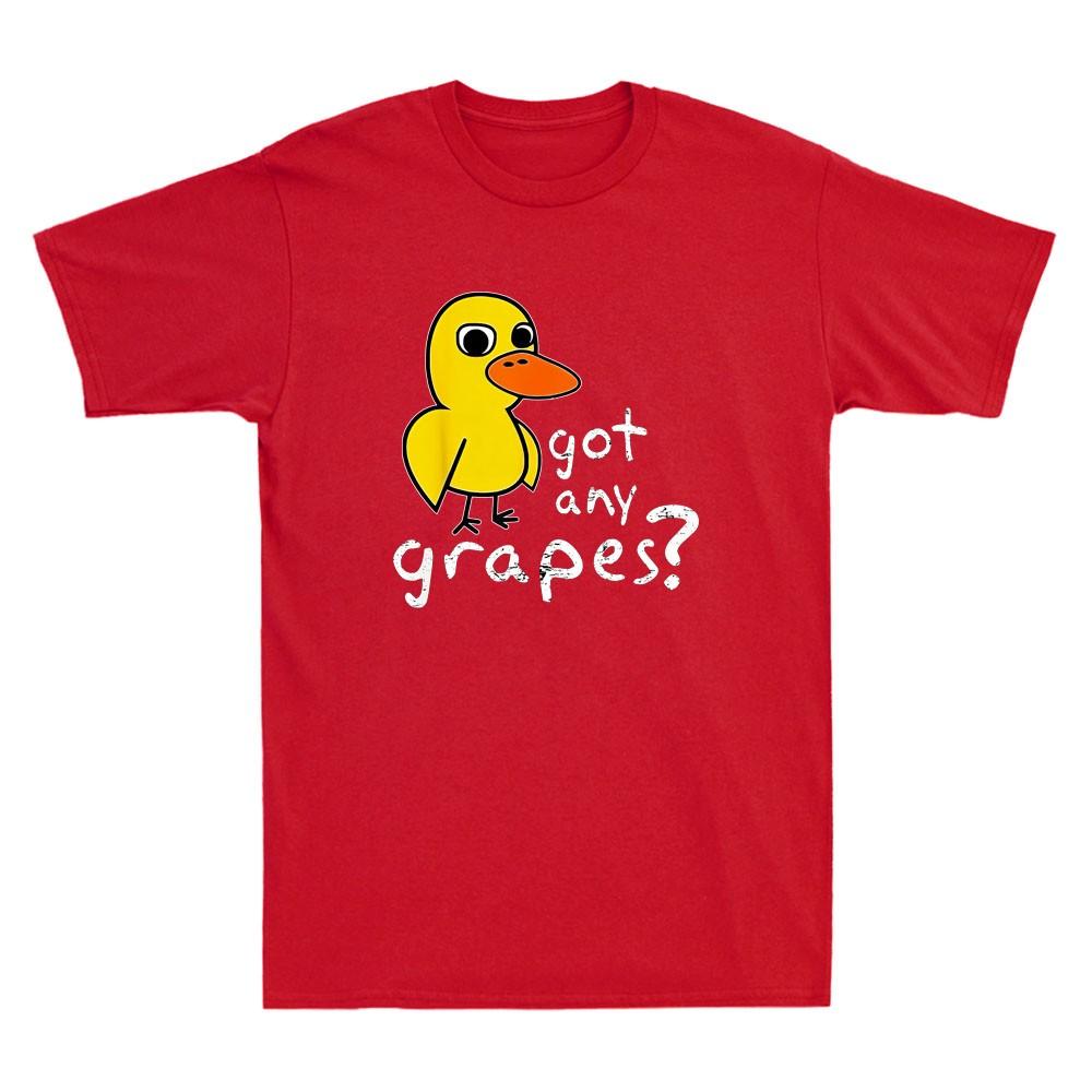 Got Any Grapes Funny Duck Cartoon Meme Quote Vintage Unisexs Short Sleeve TShirt