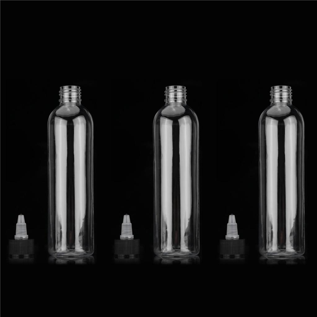 3pcs 250ml Empty Plastic Bottles Tattoo Pigment Ink Bottle Green Soap Clear Bottle Supply
