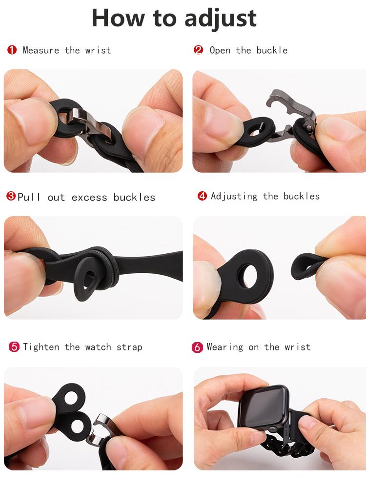 Silicone Strap For Apple Watch band 45mm 44mm 49mm 40mm 41mm 38mm 42mm belt correa Bracelet iWatch ultra 2 Series 9 8 7 6 5 3 Se