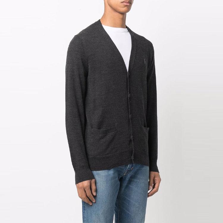 Polo Ralph Lauren Solid V-Neck Long Sleeve Wool Sweater Men Sweater Gray 710763372-004