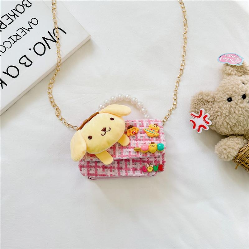 Pompompuricotton For Bag Girls With Chain Strap And Exquisite Bag Shoulder