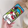 Czarne etui dla Xiaomi Poco X6 X4 M5 M6 F5 F6 C65 C55 C50 C51 C40 Pro Redmi 14C A3X 13C 12C 11T 10A 9C Note 7 6 8A Plus L-7 Postacie Sanrio