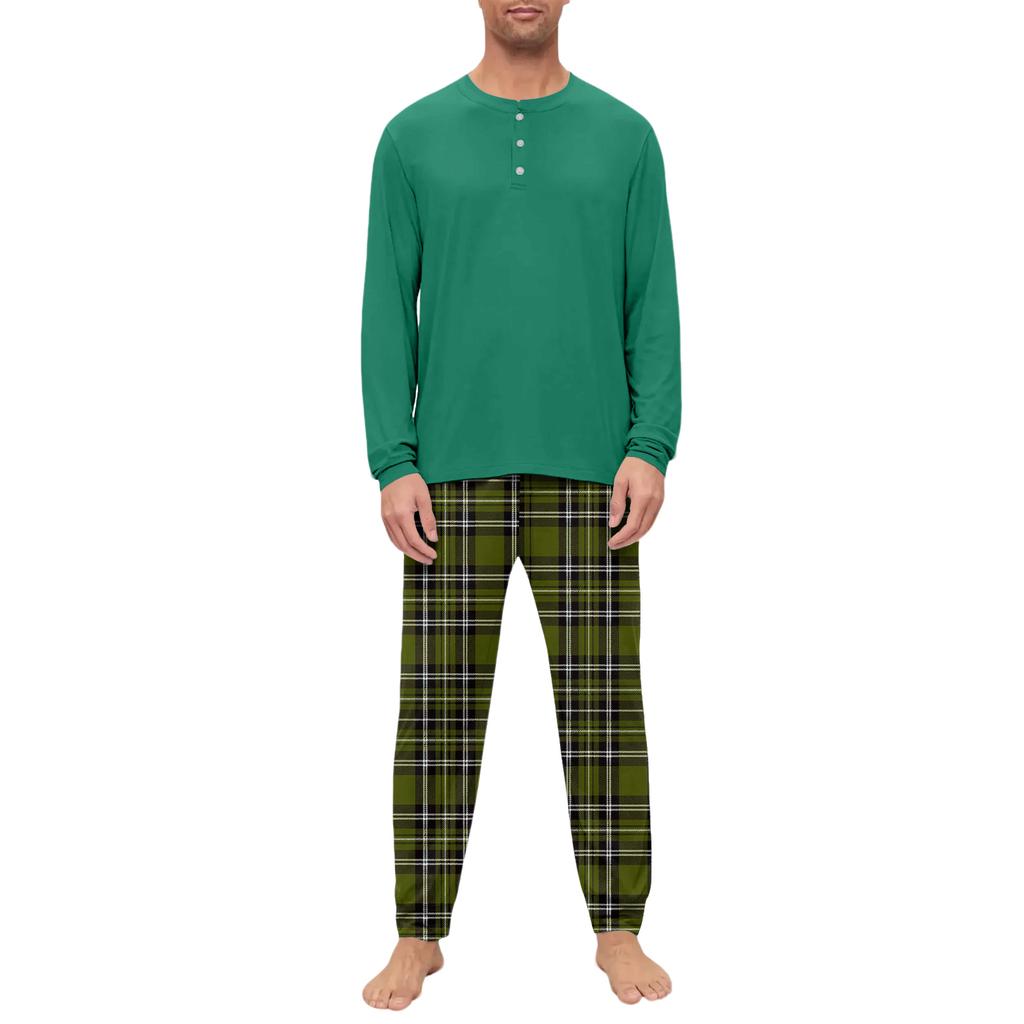 Men's Pajama Set, Long Sleeve And Long Pants, Two-piece Set