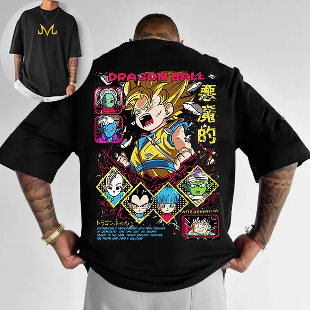 Dragon Ball Mens Womens T shirt Anime Loose Design Sense Tee Summer and Spring Boys Short Sleeves Parentchild Outfits
