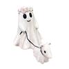 Resin Craft Ghost Walking Dog Statue Handmade Halloween Walking Dog Figurine  Boy/Girl