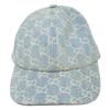 Gucci [Excellent Condition] 836224 3HBCY GG Denim Baseball Cap with Horsebit Hat L Light blueUsed
