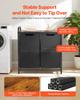 2 Section Laundry Sorter with Pull-Out Bags Metal Frame & Wooden Tabletop