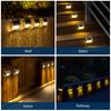 1-8PCS Solar Stainless Steel Step Light Solar Outdoor Lights Waterproof Garden Fence Decoration Wall Lamp for Patio Street Yard