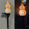 Solar Christmas Snowman Stake Light, Outdoor Lawn Lamp for Garden, Yard Decor, Xmas Holiday Pathway Lighting,