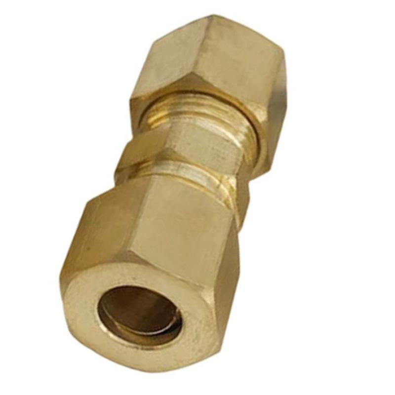 High Pressure Brass Pipe Joint 3/16 Size Tool Free Installation For Home Plumbing Maintenance