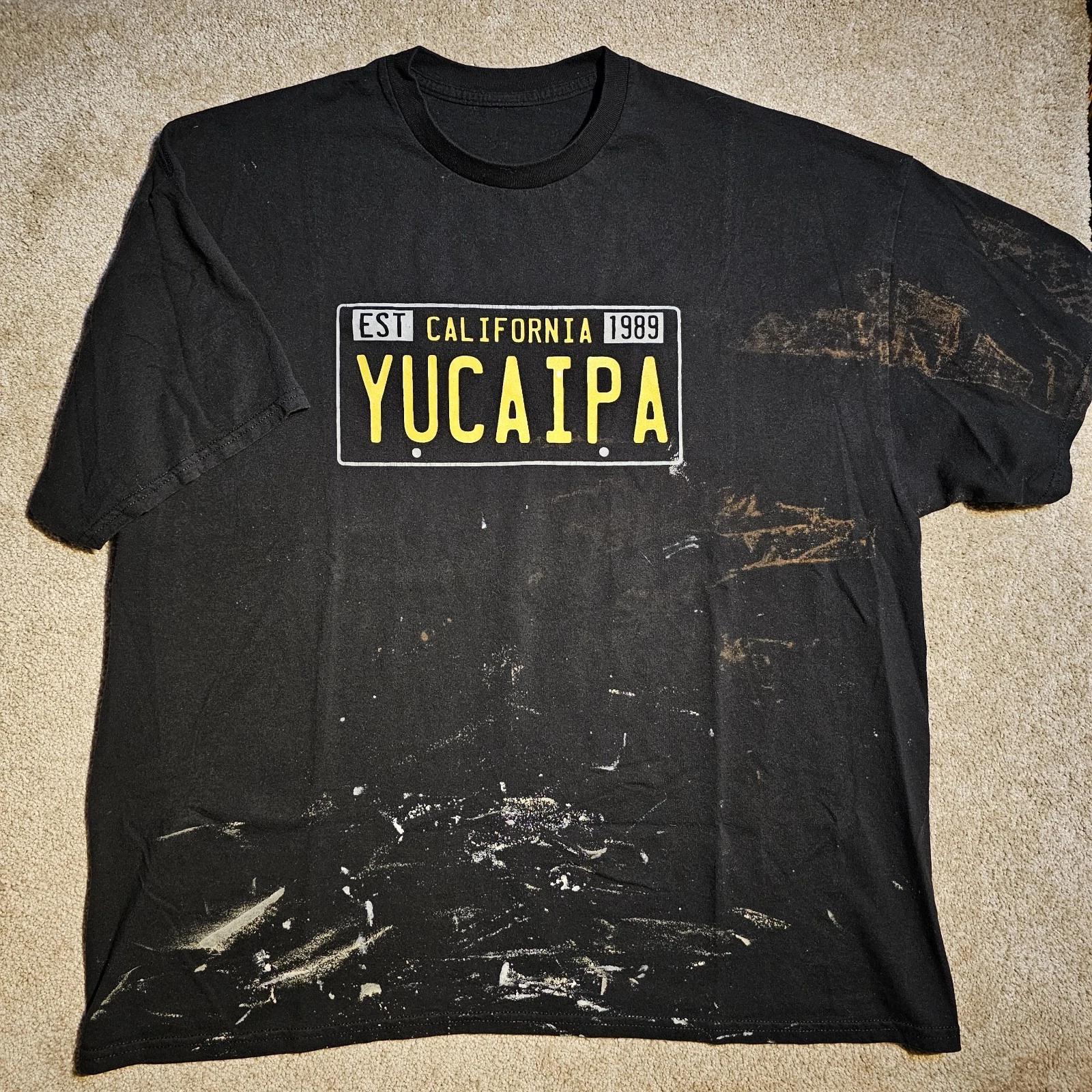 

Винтаж Y2k Поношенная Yuca IPA Мужская XL Футболка с номерным знаком Инди Гранж Панк Кали 3XL