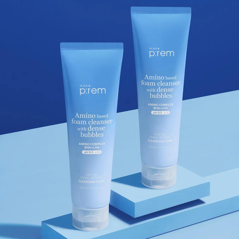 Make P:REM Safe Me Amino Refresh Cleansing Foam 150ml 2pcs