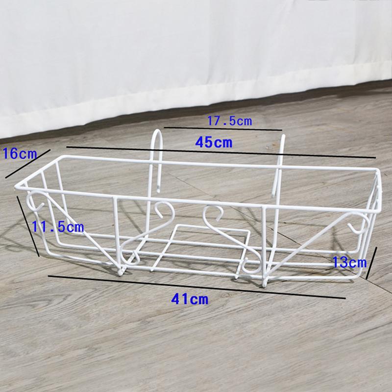 

Подставка для растений, держатель для цветочных горшков, кованая железная подвесная рамка, украшение для сада белый