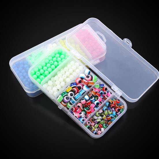 500Pcs Luminous Fishing Space Beans Box Glow-in-the-Dark Round Float Balls Stopper Rigging Beads Fishing Supplies