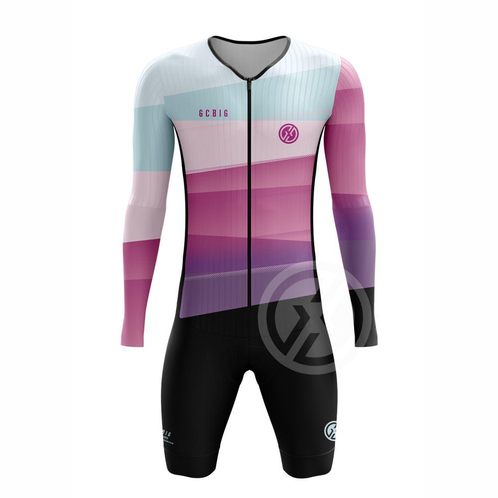 Tuta da Triathlon Uomo Body Tuta da Ciclismo Maglia Skinsuit Abbigliamento Anti-Schizzo Bici Set Lavorati a Maglia Veloci Tuta Culotte Mtb Uomo
