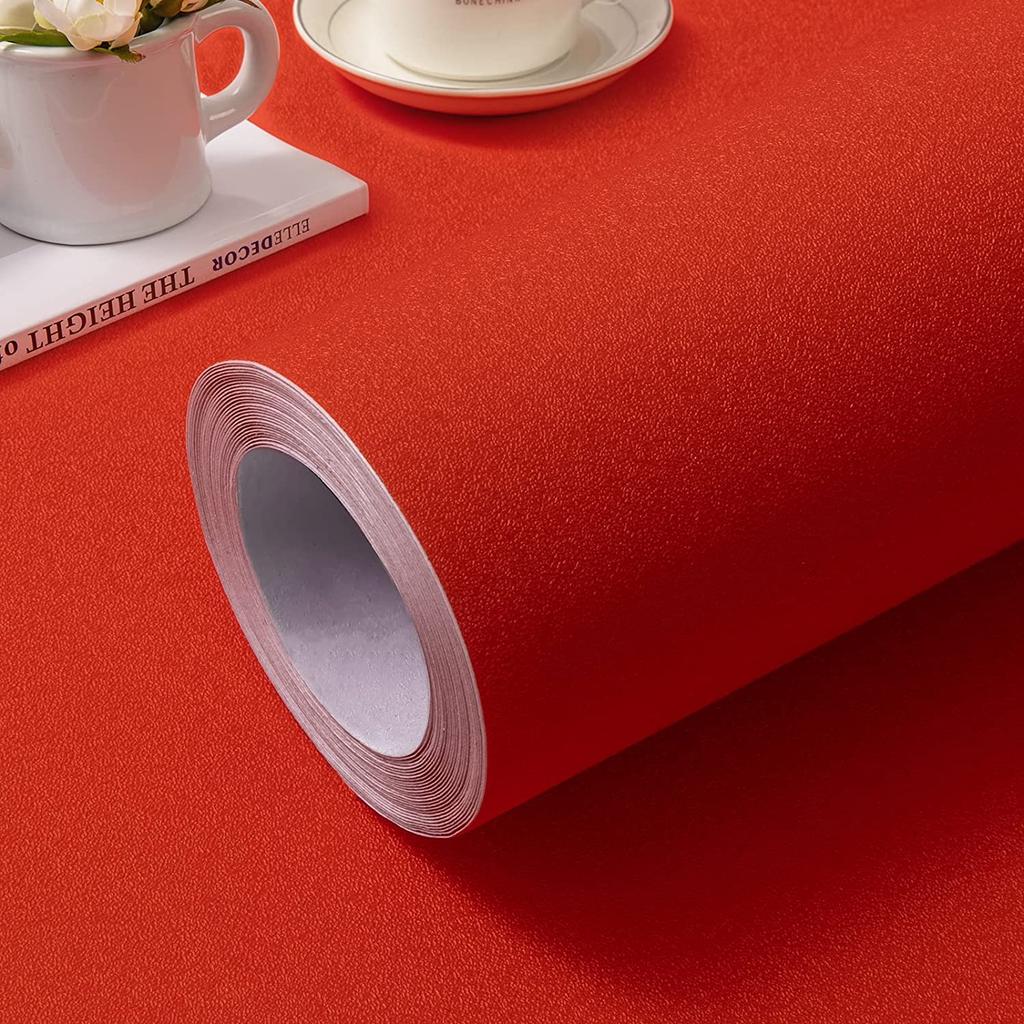 Solid Color Contact Paper Pure Green Wallpaper Vinyl Adhesive Waterproof Wall Paper for Cabinet Shelf Liner Room Walls Covering