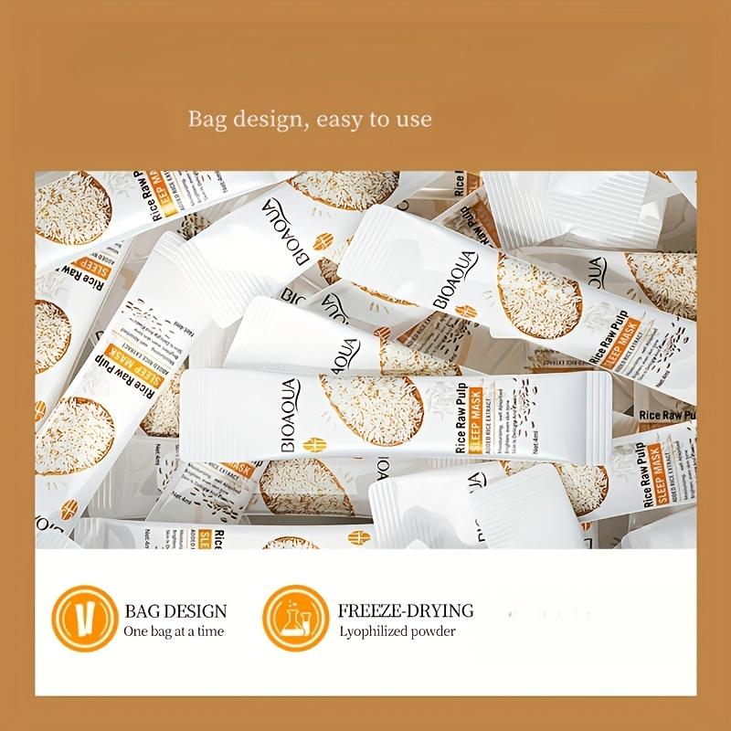 Hydrating Rice Sleeping Mask | Firms and Nourishes Facial Skin, No Rinse Needed, Easy To Apply, Suitable for Women's Skincare, Freeze Mask