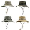 Summer Men Bucket Hat Outdoor Uv Protection Wide Brim Hiking Hat Mesh Fisherman Hat Beach Sunscreen Cap
