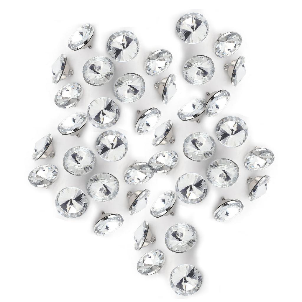 50PCS LOT Rhinestone Crystal Buttons Sewing Sofa DIY Craft Decoration Accessory 20MM