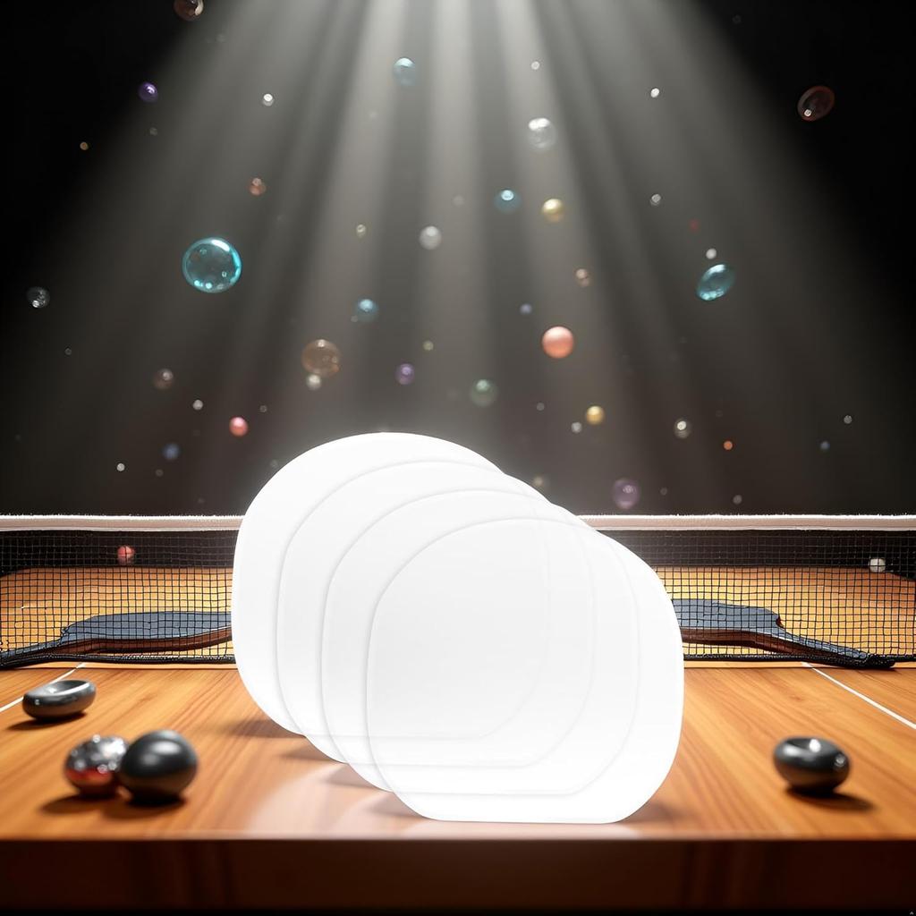 Transparent Table Tennis Racket Adhesive Protective Table Tennis Rubber Table Tennis Racket Maintenance Table Tennis 4 Pieces Film, Protector, Cover,