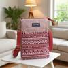 Boho Leinwand Handy Umhängetasche Ethnisches Stammesmuster Handytasche Verstellbarer Schultergurt Kleine Reise-Pass Tasche für Damen