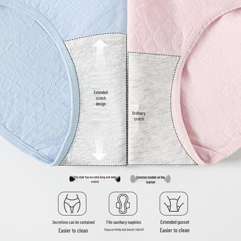 Fenteng Women's 10A Antibacterial Cotton Underwear 4-Pack
