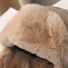 Women Winter Aviator Trapper Hat Plush Bomber Hat Ear Protection Solid Color Flap Hats Warm Fleece