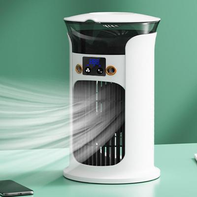 Small Air Fan Bedroom Blowing Humidifier USB Air Fan with LED for Bedroom Living Room Garage RV Indoor Outdoor Hot Weather
