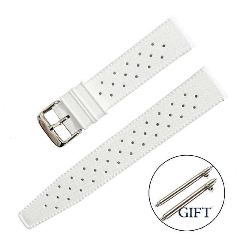 Tropical Silicone Watch Straps 18mm 20mm 22mm Quick Release Watchband for Omega Bracelet Belt Breathable Waterproof Rubber Bands