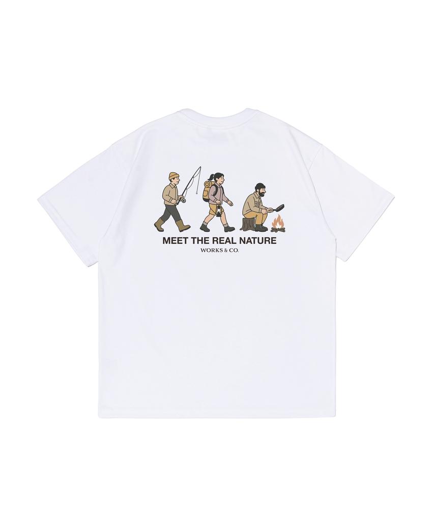 Wogseuaenko Outdoor Natürliches Kurzarm-T-Shirt (Weiß)