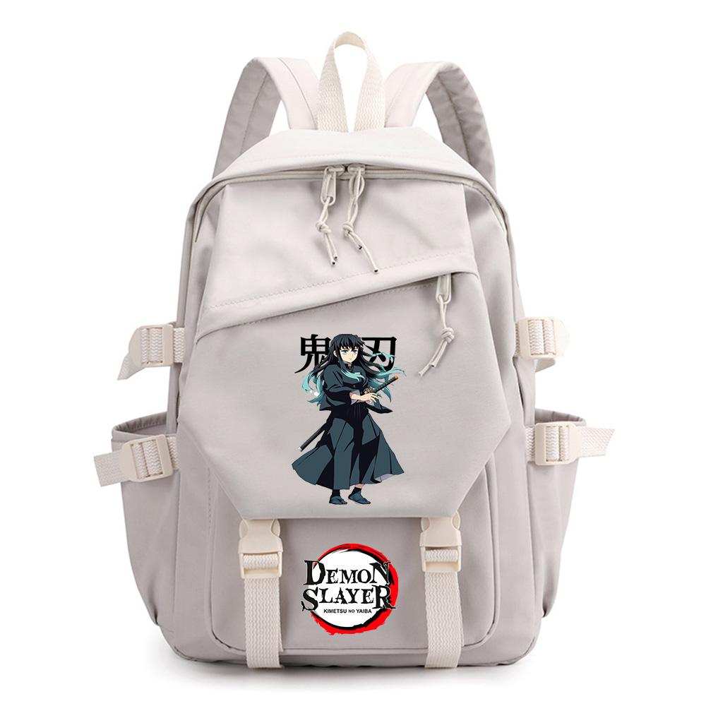 Sac à dos imprimé Demon Slayer pour adolescent étudiant Rentrée scolaire Sac à livres Femme Grande capacité Imperméable Sac de voyage