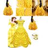 Elegant Fairytale Beauty And The Beast Princess Belle Cosplay Costume Dress For Women