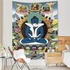 Tantric YabYum Wall Tapestry Tibetan Buddha Thangka Spiritual Mandala Poster Wall Hanging Enlightenment Meditation Room Decor